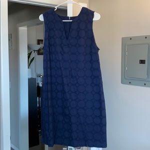 Banana Republic Navy Blue Eyelet Cocktail Dress
